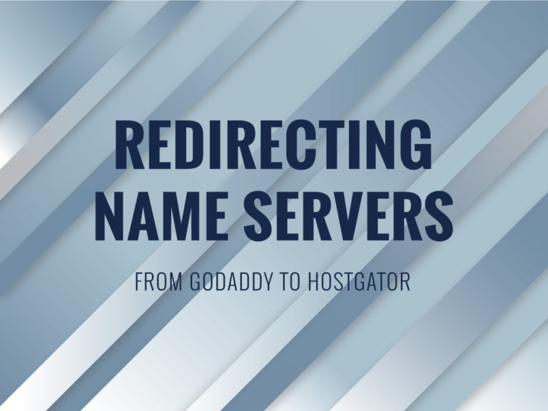 Redirecting Name Servers from GoDaddy To HostGator 2017