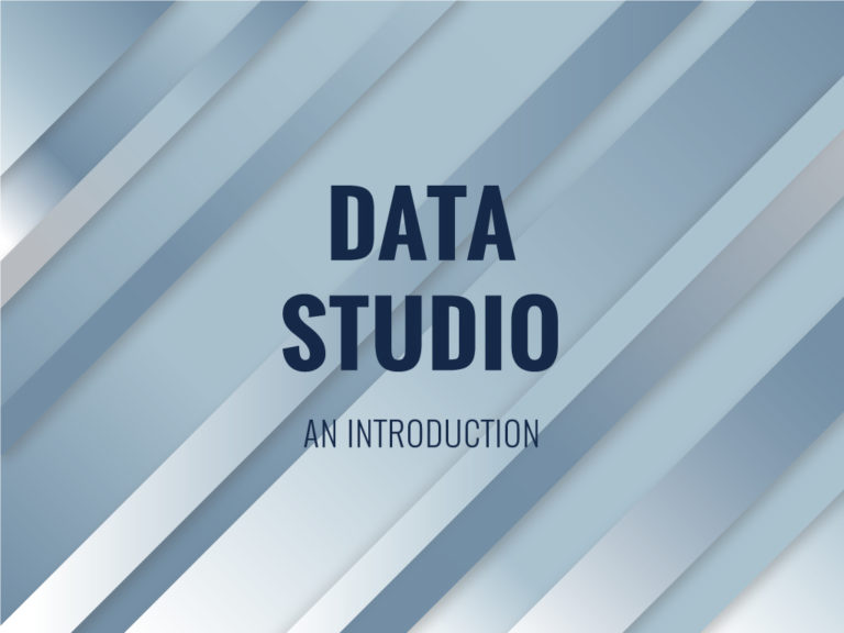 Data Studio an Introduction