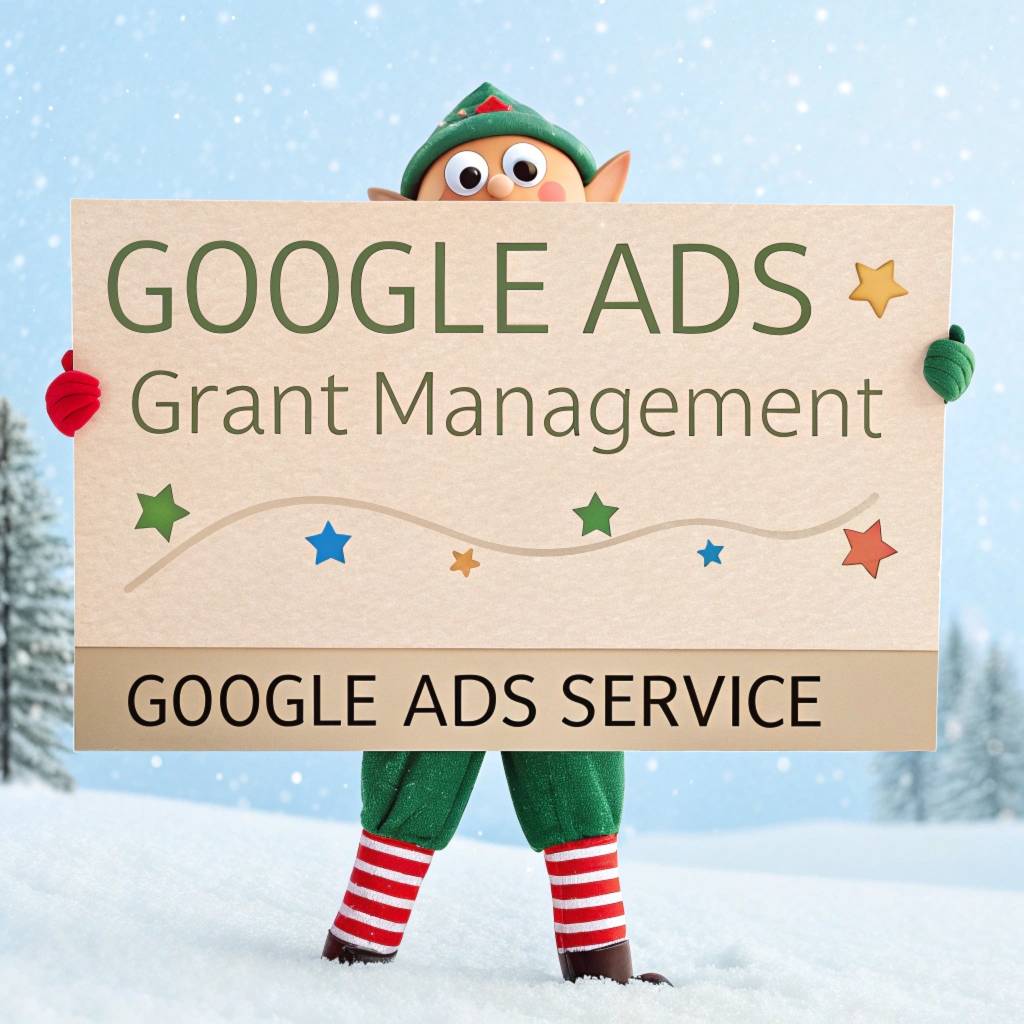 elf with a google ads sign